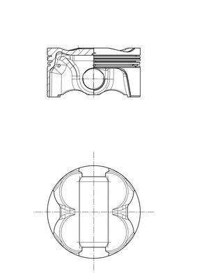 Zuiger MAHLE 503 PI 00100 000 MAHLE 503 PI 00100 000 Motorzuiger PORSCHE BOXSTER 2001