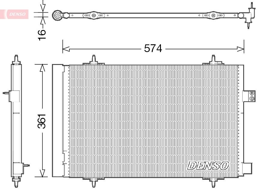 DENSO Kondensator, klimaanlegg DCN21019 Radiator AC DENSO 508 DCN21019 billige