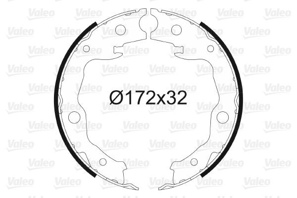 VALEO Σετ σιαγόνων φρένων, χειρόφρενο 564128 Σιαγώνες χειροφρένου VALEO Kia NIRO 564128