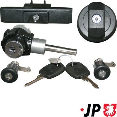 JP GROUP Låsesæt, låsesystem 1187501410 1187501410 Dørlås JAGUAR XJ JP GROUP