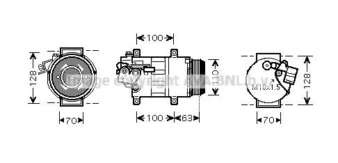 PRASCO Ilmastoinnin kompressori MSAK434 MSAK434 PRASCO Ilmastointilaitteen kompressori MERCEDES-BENZ
