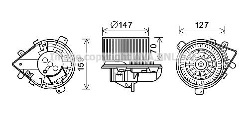 PRASCO Elektrimootor, salongiventilaator PE8395 Salongi ventilaator PRASCO Fiat TALENTO PE8395