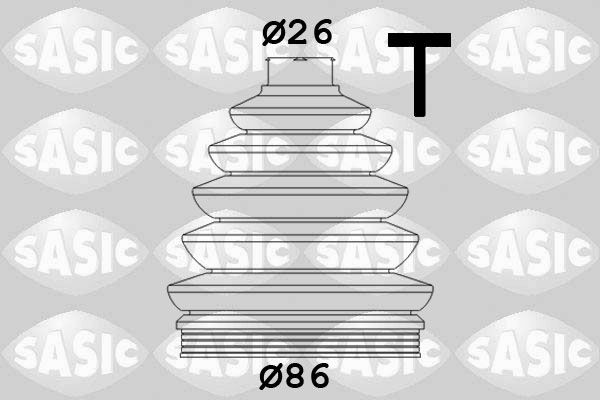 SASIC Putekļusargu komplekts, Piedziņas vārpsta 1906054 Pusass putekļu gumijas SASIC A7 1906054 lēti