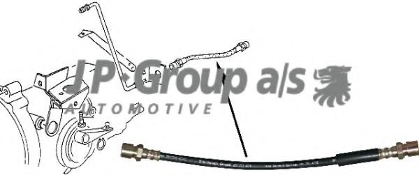 JP GROUP Sajūga šļūtene 1131000100 1131000100 Sajūga šļūtene FORD ESCORT JP GROUP