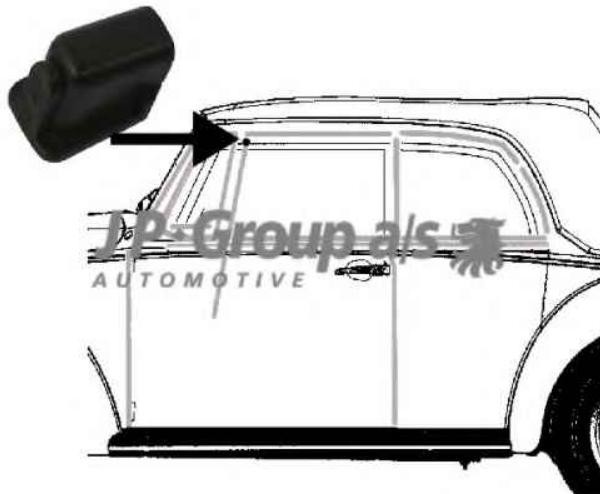 JP GROUP Φλάντζα, πλαϊνό τζάμι 8185250106 Τσιμούχα μπροστ παρμπρίζ JP GROUP Chevrolet CORVETTE 8185250106