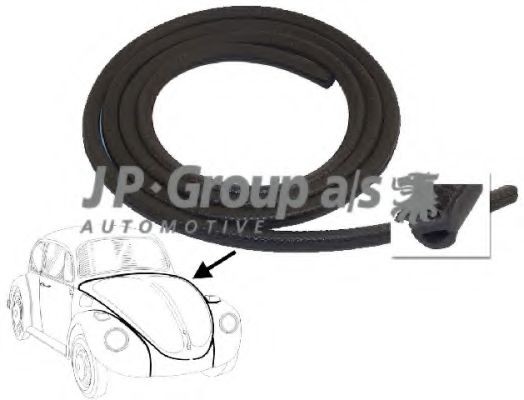 JP GROUP Blīve, Bagāžas / Kravas nodalījuma vāks 8185501100 Aizmugurējās durvis JP GROUP Toyota YARIS 8185501100