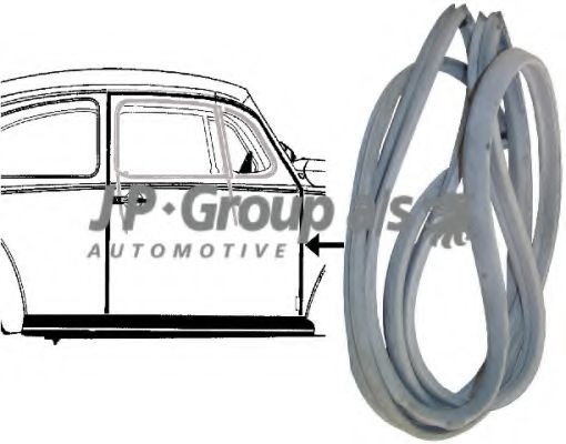 Junta vedante da porta JP GROUP 8185700186 JP GROUP 8185700186: Junta vedante da porta Volkswagen CAROCHA 2001