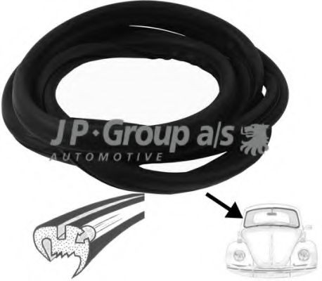 JP GROUP Pakning, frontrude 8185901106 Gummilister JP GROUP Opel ZAFIRA 8185901106