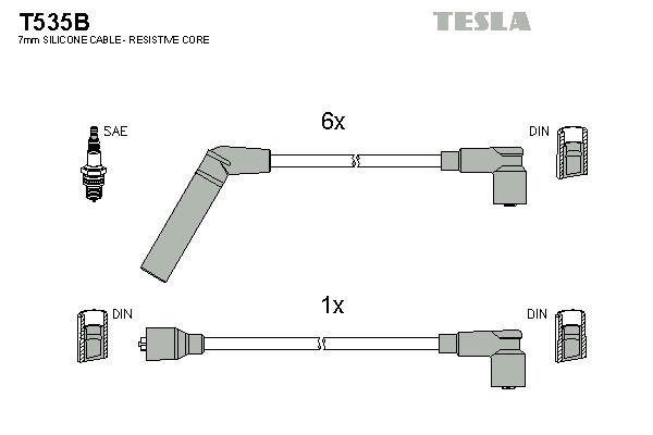 TESLA Kit de câbles d'allumage T535B T535B Faisceau d'allumage MITSUBISHI ASX TESLA