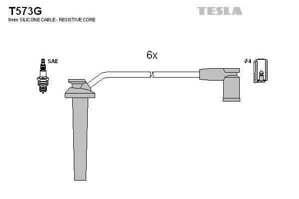 TESLA Kit cavi candele T573G T573G Cavi candele TESLA FORD S-MAX costo