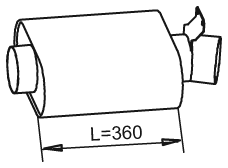 DINEX Mellempotte 51390 Mellemdæmper DINEX Mercedes-Benz /8 51390