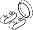 DINEX Kit montaggio, Collettore di scarico 74836 Costo Kit montaggio collettore di scarico DINEX AUDI 74836