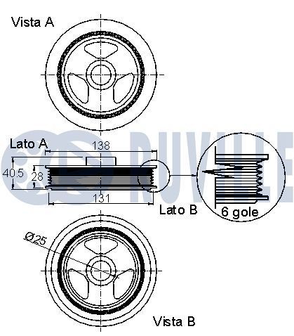 RUVILLE Styrekæde 3450057 3450057 Styrekæde RUVILLE FIAT 600