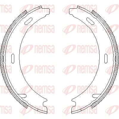 REMSA Handbromsbackar 4094.02 REMSA 4094.02 Handbromsbackar Mercedes W140 original