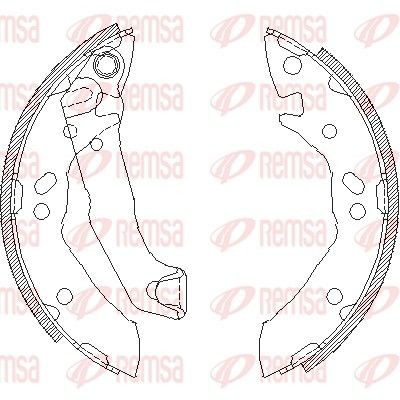 REMSA Jeu de mâchoires de frein 4117.01 4117.01 Frein arrière HYUNDAI i20 REMSA