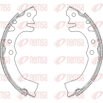 REMSA Brake Shoe Set 4155.00 4155.00 REMSA drum brake FIAT GRANDE PUNTO