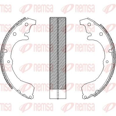 REMSA Brake Shoe Set 4321.00 REMSA 4321.00 Charmant brake shoes replacement