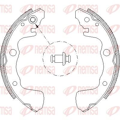 REMSA Bromsbacksats 4373.00 REMSA 4373.00 Bromsbackar Subaru E10 original