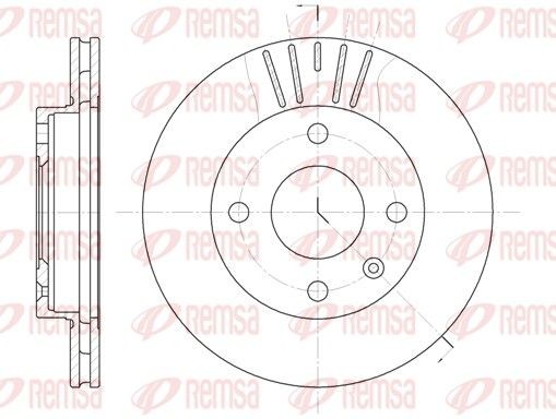 REMSA Bromsskiva 6096.10 REMSA 6096.10 Bromsskiva FORD Fiesta Mk2 Hatchback (FBD) 1.4 69 hk 1987