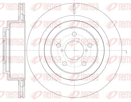 REMSA Remschijf 61001.10 REMSA Remschijf SUBARU 61001.10