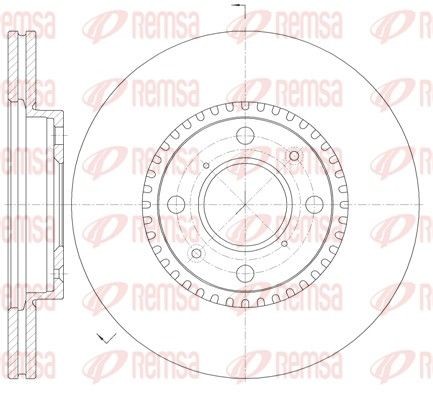 REMSA Bremseskive 61002.10 REMSA 61002.10 Sportsbremseskiver Agila Mk2 (B) (H08) pris
