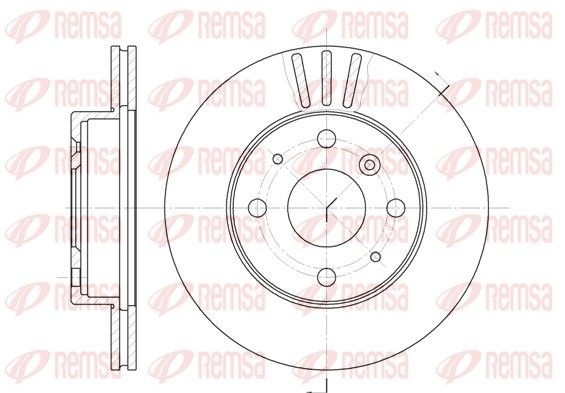 REMSA Bromsskiva 61095.10 REMSA 61095.10 Bromsskiva DAIHATSU Charade IV Hatchback (G200, G202) 1.5 i 16V 90 hk 1999