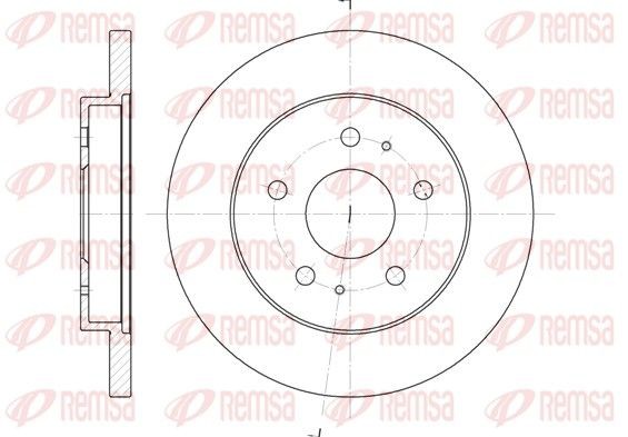 Bremseskive REMSA 61143.00 REMSA 61143.00 Bremseskive bag og foran Daihatsu TERIOS 1999
