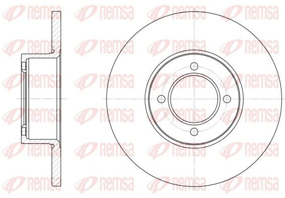 REMSA Brake disc 6127.00 REMSA 6127.00 Brake disc OPEL Ascona B Saloon 2.0 E 110 hp 1979