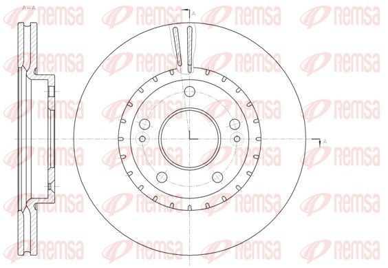 REMSA Disco de travão 61434.10 Disco HYUNDAI REMSA 61434.10
