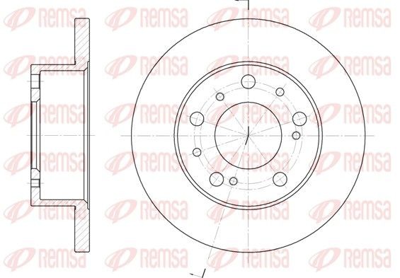 REMSA Jarrulevy 6169.00 Citroen C25 280 jarrulevyt REMSA 6169.00