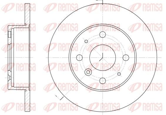 REMSA Bremseskive 6363.00 REMSA 6363.00 Bremseskive DAIHATSU Charade III Sedan (G102) 1.3 90 hk 1990