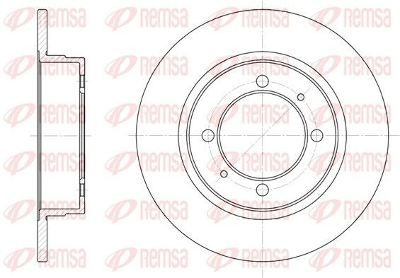 REMSA Bremseskive 6390.00 REMSA 6390.00 Bremseskive MITSUBISHI Colt III (C50) 1.5 GLXi (C52A) 84 HK 1991