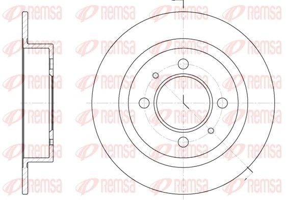 REMSA Brake disc 6424.00 REMSA 6424.00 Brake disc NISSAN Sunny Saloon (N13) 1.5 71 hp 1986