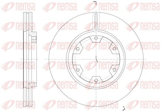 REMSA Bromsskiva 6466.10 REMSA 6466.10 Bromsskiva NISSAN Pathfinder I (WD21) 3.0 4WD 129 hk 1995