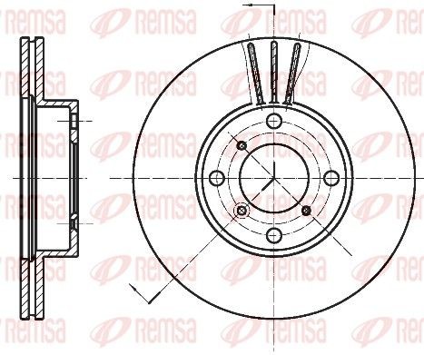 REMSA Bromsskiva 6950.10 REMSA 6950.10 Bromsskivor sport Suzuki Baleno Sedan original