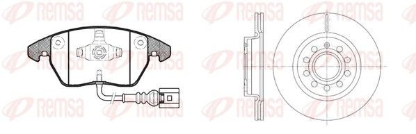 REMSA Disques et plaquettes de freins 81030.04 Skoda YETI Kit de freins REMSA 81030.04