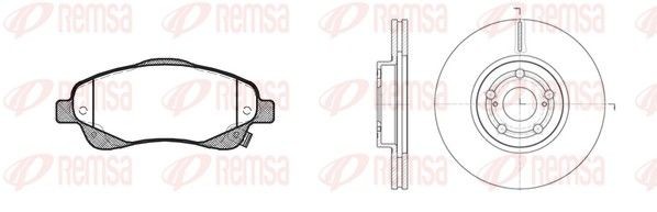 REMSA Sada bŕzd, Kotúčová brzda 81046.00 81046.00 Sada bŕzd TOYOTA HILUX Pick-up REMSA