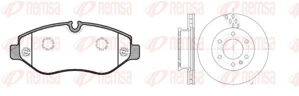 REMSA Disques et plaquettes de freins 81245.00 Mercedes-Benz PAGODE Kit de freins REMSA 81245.00