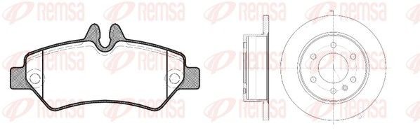 REMSA Bremseskiver og -klosser 81246.00 Bremsekit REMSA Mercedes-Benz A-Klasse 81246.00