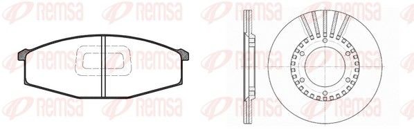 REMSA Bremseskiver og -klosser 8129.00 Bremseskiver og klosser REMSA Nissan TERRANO 8129.00