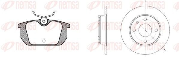 REMSA Bromssats, skivbroms 8231.00 8231.00 REMSA bromsbelägg och bromsskivor ALFA ROMEO 166