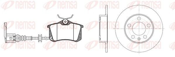 REMSA Remschijven en blokken 8263.08 Skoda YETI Blokken en schijven REMSA 8263.08