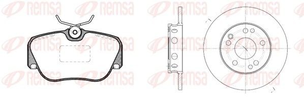 REMSA Bremseskiver og -klosser 8284.00 Bremsesett REMSA A-Klasse 8284.00 billige