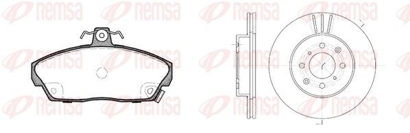 REMSA Disques et plaquettes de freins 8337.01 8337.01 Kit de freins HONDA ACCORD REMSA