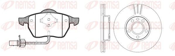 REMSA Bremžu komplekts, Disku bremzes 8390.05 8390.05 Bremžu komplekts REMSA FORD TOURNEO COURIER