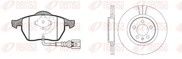 REMSA Bremseskiver og -klosser 8390.06 Bremseskiver og klosser REMSA Audi QUATTRO 8390.06