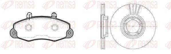 REMSA Kit de travões 8391.01 REMSA Kit de pastilhas de travão e disco FORD 8391.01