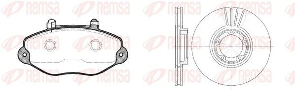 REMSA Kit de travões 8392.01 REMSA Discos e pastilhas de travão FORD 8392.01