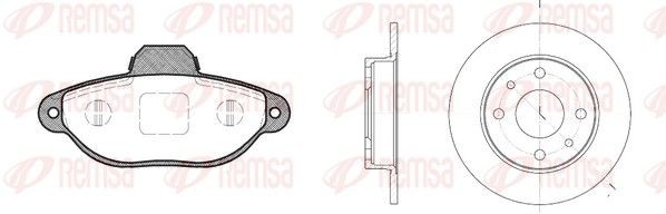 REMSA Sada bŕzd, Kotúčová brzda 8414.00 8414.00 Sada bŕzd REMSA FIAT FIORINO