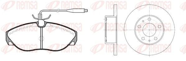 REMSA Pidurikomplekt, ketaspidur 8486.00 Pidurikomplekt REMSA Fiat SEICENTO 8486.00